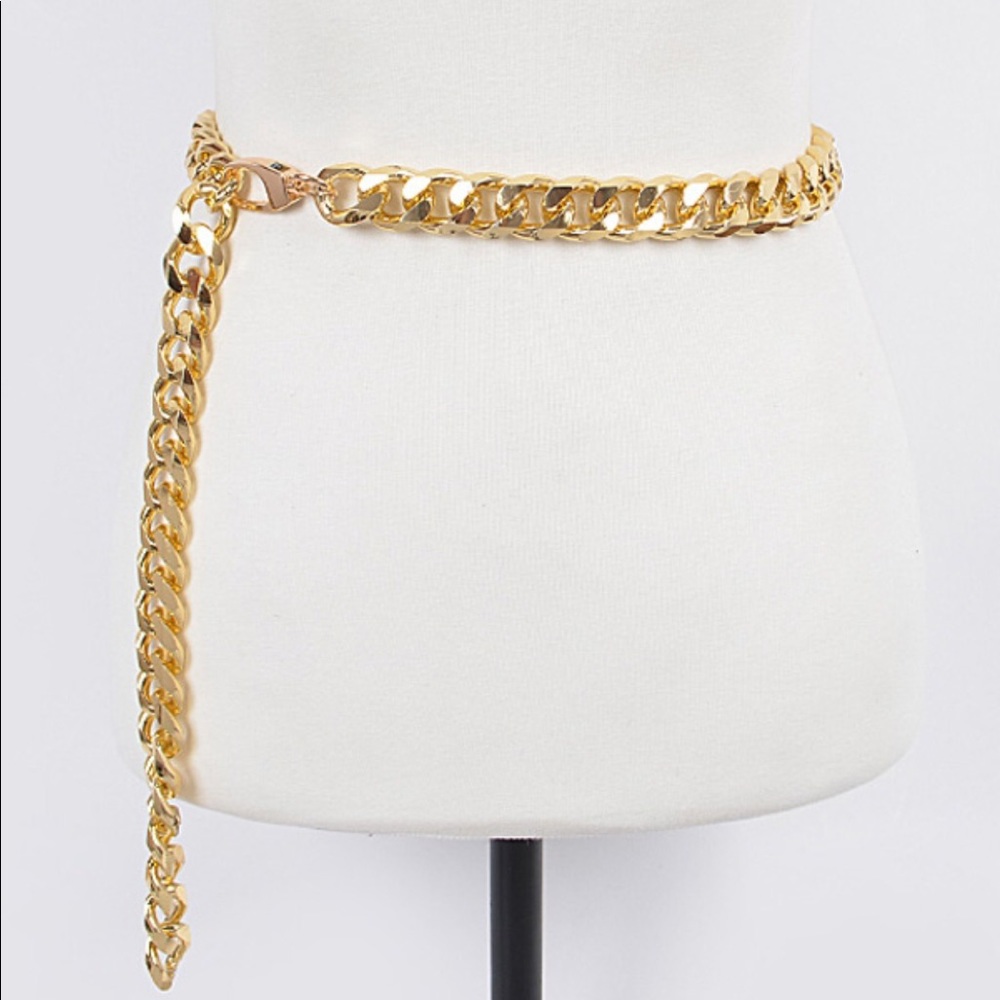 Gold Cross chain drop belt